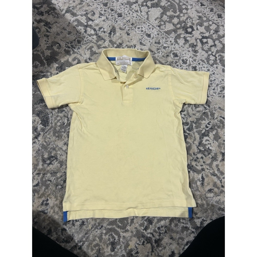 TBBC Seaside Collection Boys Yellow Polo Shirt Size 7